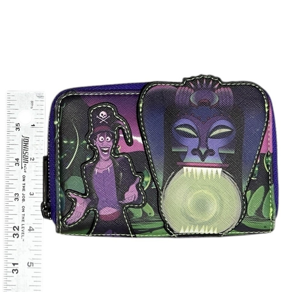 LOUNGEFLY Disney Princess and the Frog Dr Facilier Glow Zip Wallet Villain - Picture 5 of 9